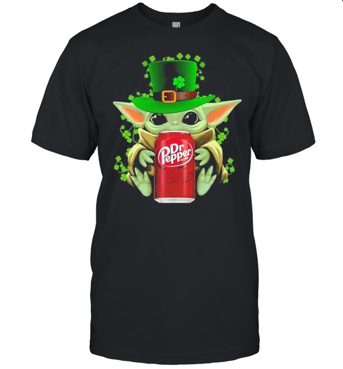 Baby Yoda Hug Dr Pepper Irish Patricks Day  Classic Men's T-shirt
