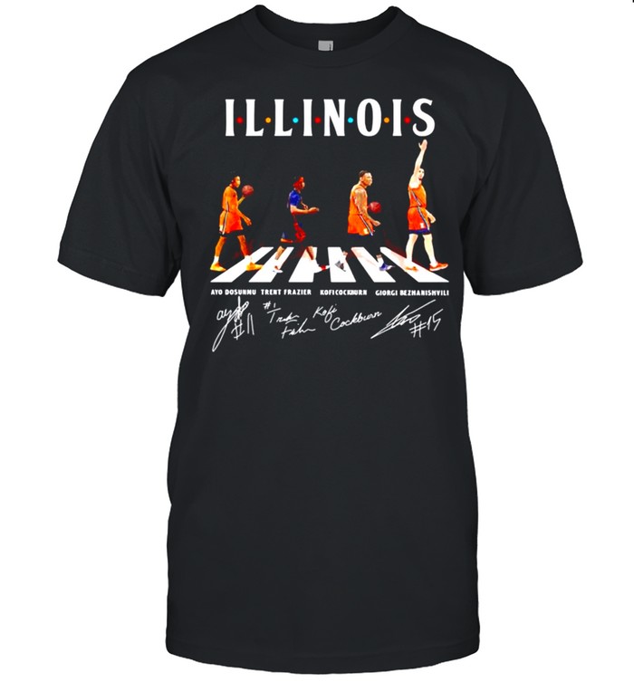 Illinois Fighting Illini men’s basketball abbey road signatures shirt