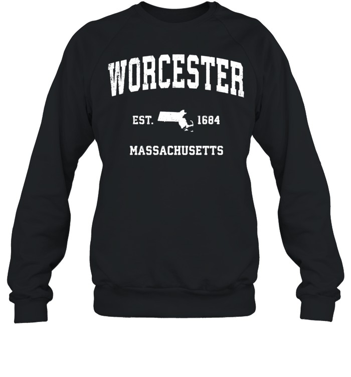 Worcester Massachusetts MA Vintage Athletic shirt Unisex Sweatshirt