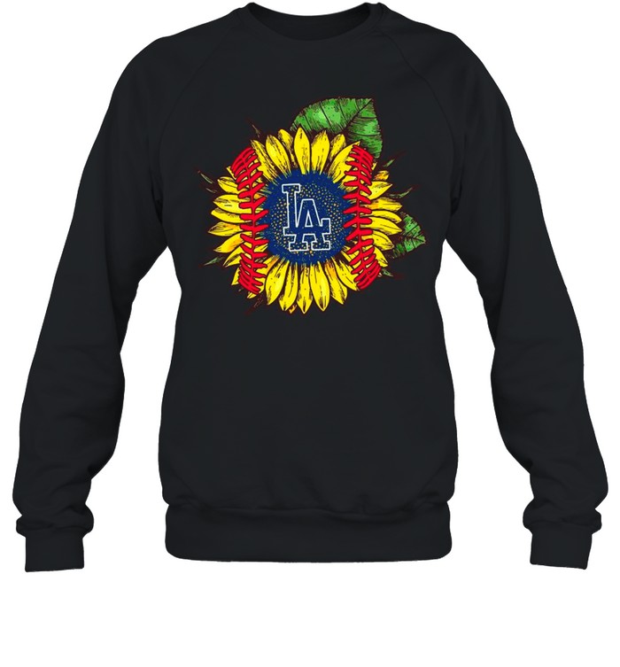 Los Angeles With Sunflower Baseball shirt Unisex Sweatshirt