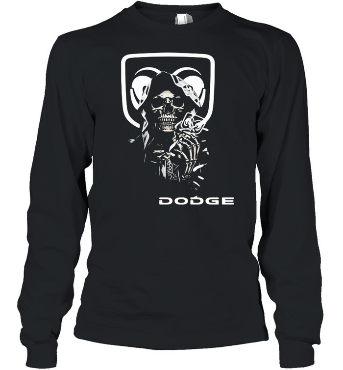 Skull With Logo Dodge  Long Sleeved T-shirt
