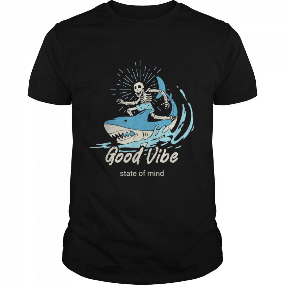 Good Vibes Surfing with Shark Beach Vintage shirt