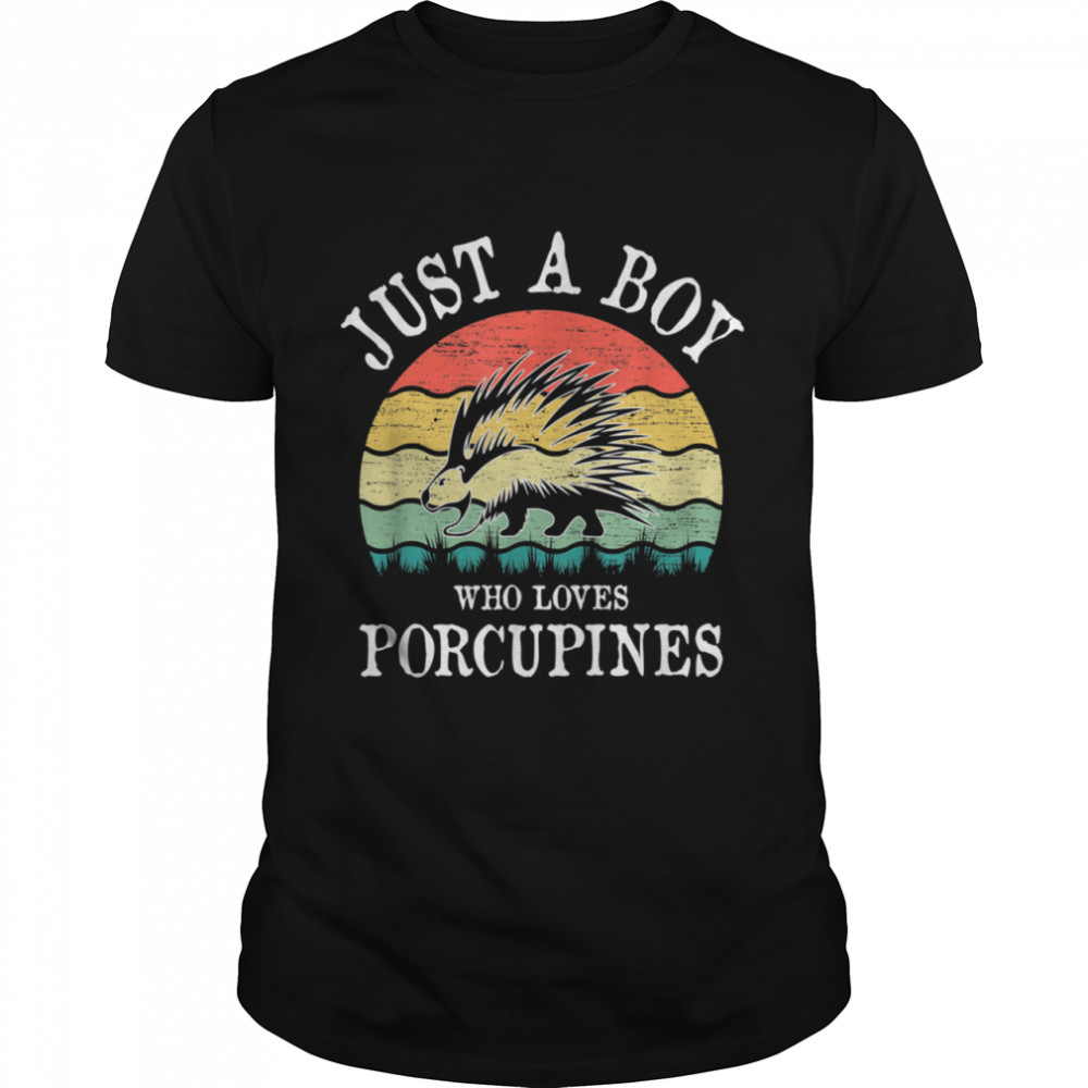 Just A Boy Who Loves Porcupines shirt Classic Men's T-shirt
