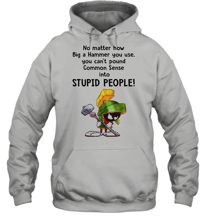 Marvin the Martian no matter how big a hammer you use you can’t common sense shirt Unisex Hoodie