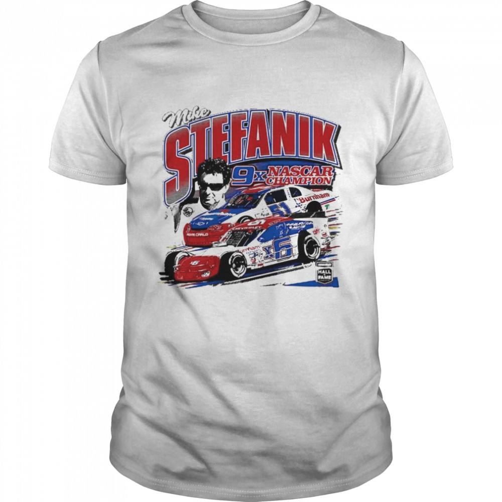 Mike Stefanik Checkered Flag NASCAR Hall of Fame shirt