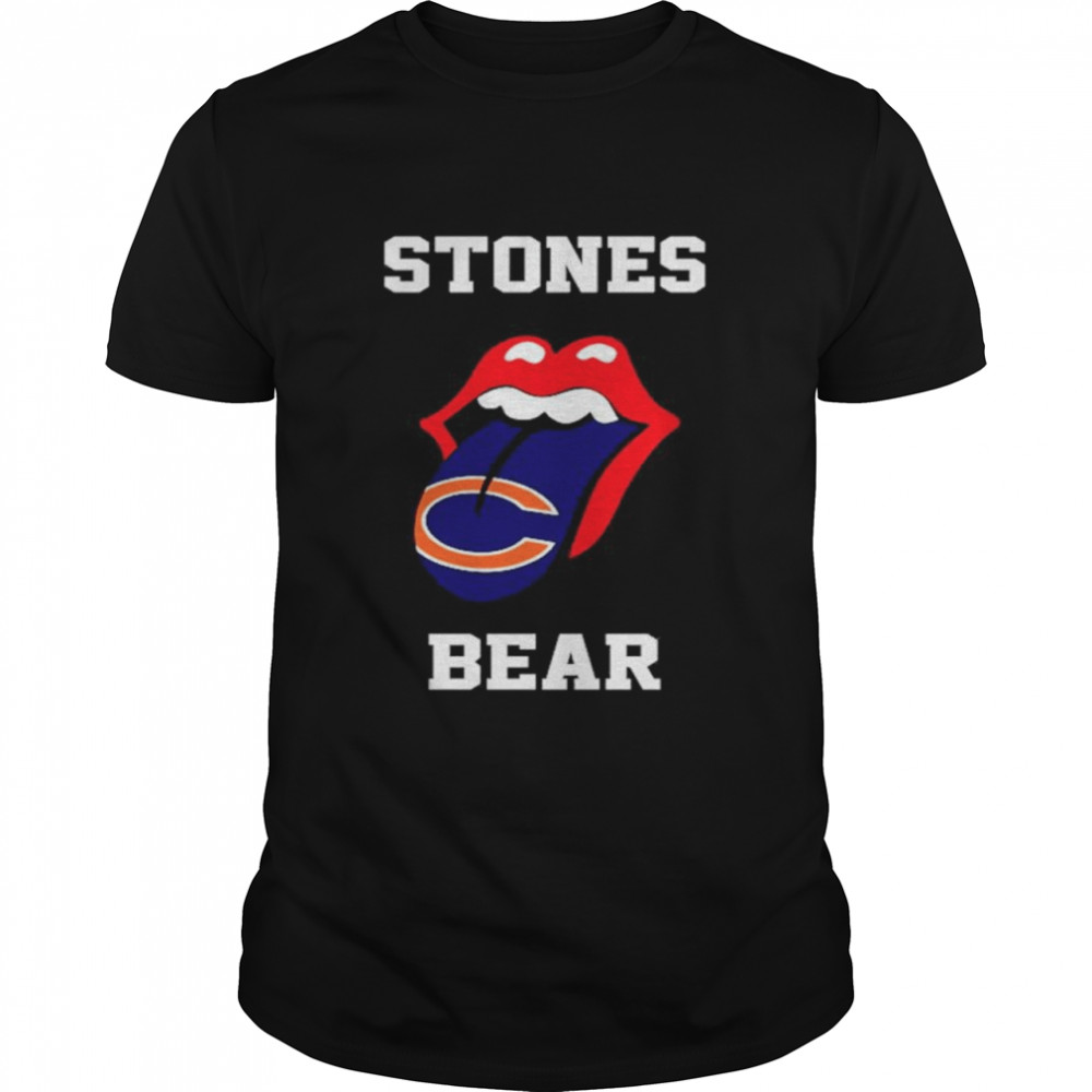 The Rolling Stones Chicago Bears lips shirt