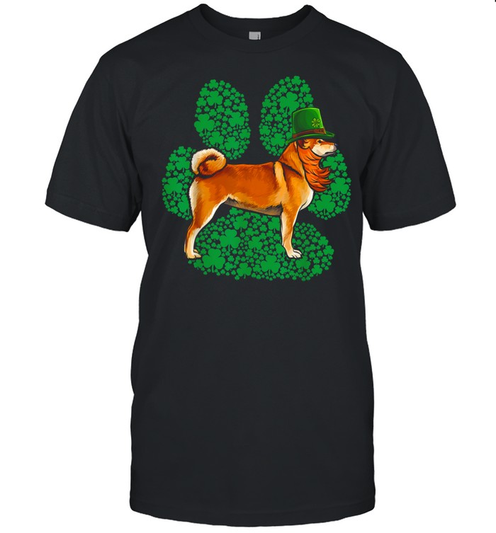 Leprechaun Shiba Inu St Patricks Day Shamrock Paw shirt